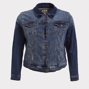 Torrid Blue Denim Jacket Fitted Silhouette